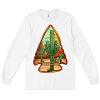 White desert cactus arrowhead Long Sleeve Tee - Jasminsmagicworld