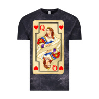 Cloud Black love playing cards queen Vintage Tee - AdoDesignShop