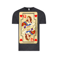 Vintage Black love playing cards queen Vintage Tee - AdoDesignShop