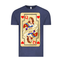 Vintage Denim love playing cards queen Vintage Tee - AdoDesignShop
