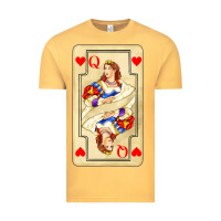 Vintage Mustard love playing cards queen Vintage Tee - AdoDesignShop