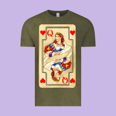 Love Playing Cards Queen Vintage Tee Designed By Adodesignshop