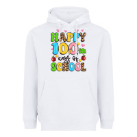 White happy 100 th days of school Heavyweight Hoodie - Artiststas