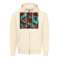 Sandshell floral american football  helmet Zipper Hoodie - NancyCooperArtShop