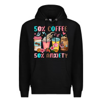 Black half teacher half coffee Premium Hoodie - JahusDesignShop