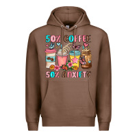 Chestnut half teacher half coffee Premium Hoodie - JahusDesignShop