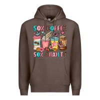 Coffee half teacher half coffee Premium Hoodie - JahusDesignShop