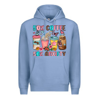 Colony Blue half teacher half coffee Premium Hoodie - JahusDesignShop