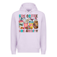 Lilac half teacher half coffee Premium Hoodie - JahusDesignShop