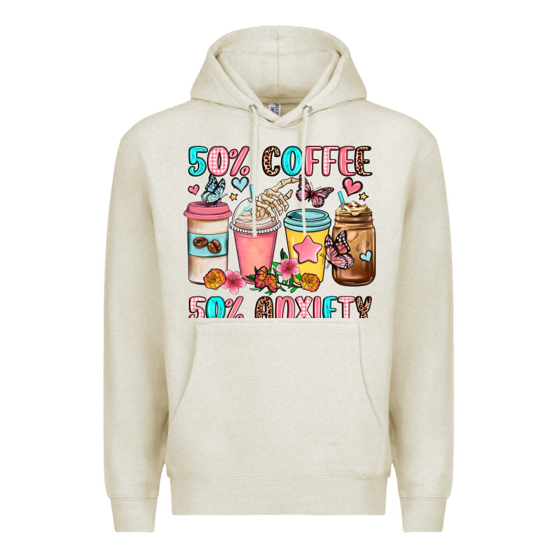 Half Teacher Half Coffee Premium Hoodie by JahusDesignShop | Teevron