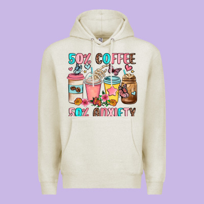 Half Teacher Half Coffee Premium Hoodie Designed By Jahusdesignshop