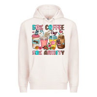 Pale Pink half teacher half coffee Premium Hoodie - JahusDesignShop