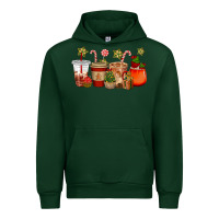 Forest Green christmas cup cakes coffee cups Urban Hoodie - CowGirlArtShop