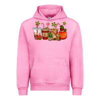 Fuchsia Pink christmas cup cakes coffee cups Urban Hoodie - CowGirlArtShop