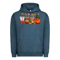 Pigment Midnight Navy christmas cup cakes coffee cups Urban Hoodie - CowGirlArtShop