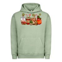 Pigment Oil Green christmas cup cakes coffee cups Urban Hoodie - CowGirlArtShop