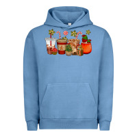 Pigment Pebble Blue christmas cup cakes coffee cups Urban Hoodie - CowGirlArtShop
