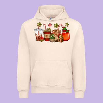 Christmas Cup Cakes Coffee Cups Urban Hoodie Designed By Cowgirlartshop