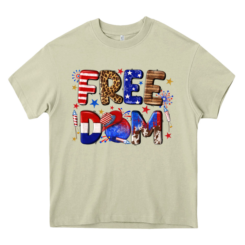 Fourth Of July Freedom Heavy Core Tee by texasbilliewilder | Teevron