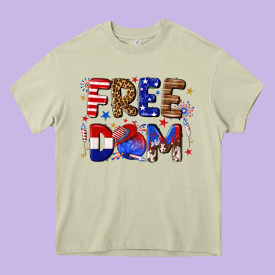 Fourth Of July Freedom Heavy Core Tee Designed By Texasbilliewilder