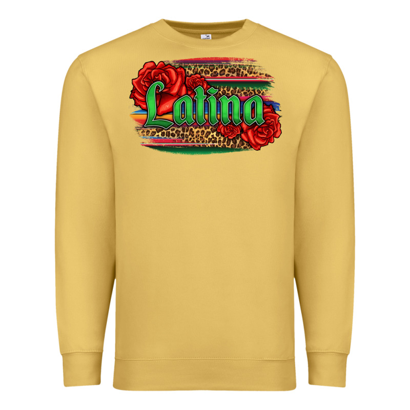 Latina With Serape And Roses Premium Sweatshirt by Jasminsmagicworld | Teevron