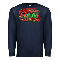 Navy latina with serape and roses Premium Sweatshirt - Jasminsmagicworld
