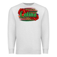 Oatmeal Heather latina with serape and roses Premium Sweatshirt - Jasminsmagicworld