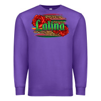 Purple latina with serape and roses Premium Sweatshirt - Jasminsmagicworld