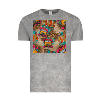 Cloud Rock school bus driver and flower seamless patterns Vintage Tee - BundleAndBundleShop