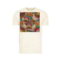 Vintage Arctic school bus driver and flower seamless patterns Vintage Tee - BundleAndBundleShop