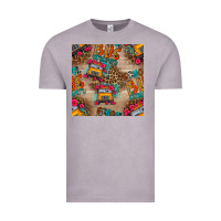 Vintage Zinc school bus driver and flower seamless patterns Vintage Tee - BundleAndBundleShop