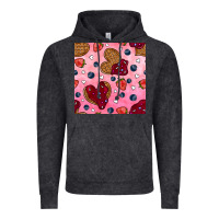 Vintage Black valentines day waffles seamless pattern Vintage Hoodie - BundleAndBundleShop