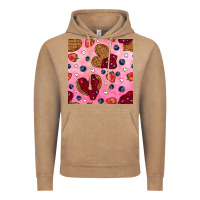 Vintage Coffee valentines day waffles seamless pattern Vintage Hoodie - BundleAndBundleShop