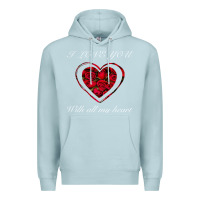 Blue Mist I love you with all my heart Premium Hoodie - Bettercallsaul