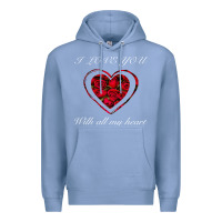 Colony Blue I love you with all my heart Premium Hoodie - Bettercallsaul