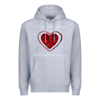 Heather Grey I love you with all my heart Premium Hoodie - Bettercallsaul