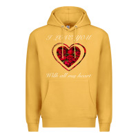 Mustard I love you with all my heart Premium Hoodie - Bettercallsaul