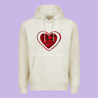 I Love You With All My Heart Premium Hoodie Designed By Bettercallsaul