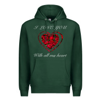 Sports Green I love you with all my heart Premium Hoodie - Bettercallsaul