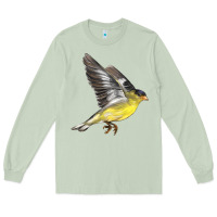 Matcha Flying American Goldfinch Long Sleeve Tee - LillyAllenDesigns