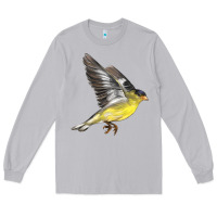 Moon Dust Flying American Goldfinch Long Sleeve Tee - LillyAllenDesigns