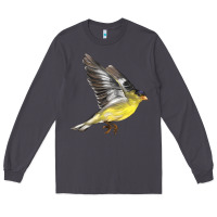 Smoke Flying American Goldfinch Long Sleeve Tee - LillyAllenDesigns