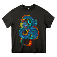 Asphalt blue dragon Heavy Core Tee - RanaPortraitStore