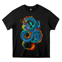 Black blue dragon Heavy Core Tee - RanaPortraitStore