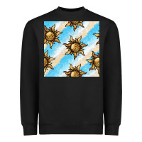 Black leopard sun seamless pattern Heavyweight Sweatshirt - BundleAndBundleShop