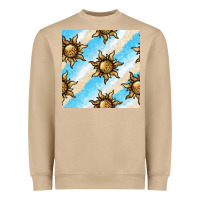 Mushroom leopard sun seamless pattern Heavyweight Sweatshirt - BundleAndBundleShop