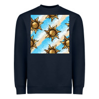 Navy leopard sun seamless pattern Heavyweight Sweatshirt - BundleAndBundleShop