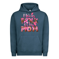 Pigment Midnight Navy i wear pink for my mom Urban Hoodie - CowGirlArtShop