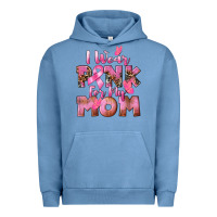 Pigment Pebble Blue i wear pink for my mom Urban Hoodie - CowGirlArtShop