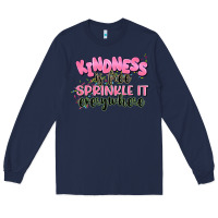 Navy kindness is free sprinkle it everywhere Long Sleeve Tee - JahusDesignShop